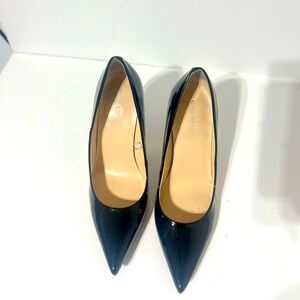 4” Nine West Shiny Black Stilettos